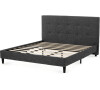 Dvoulůžková postel, látka, šedá, BED-M180 GREY2 Autronic