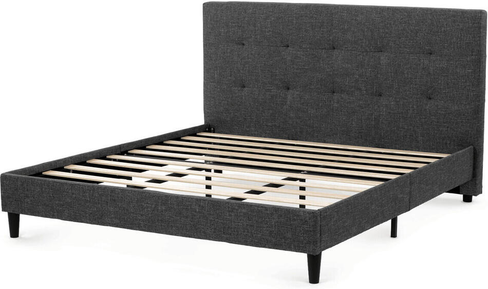Dvoulůžková postel, látka, šedá, BED-M180 GREY2 Autronic