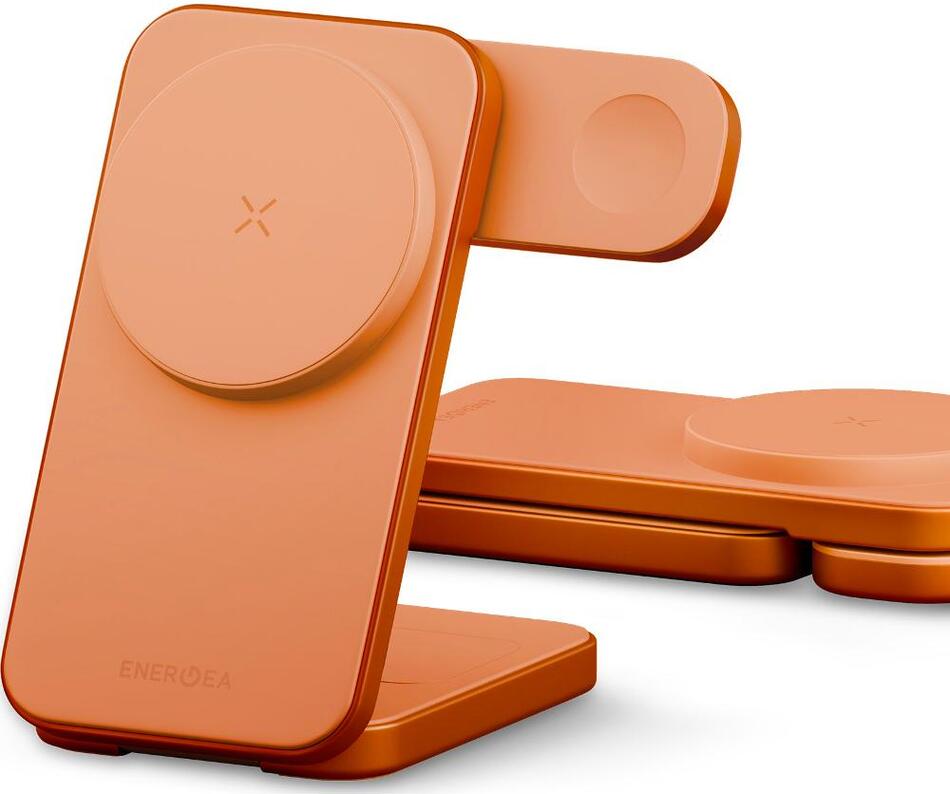 Nabíječka bezdrátová ENERGEA MagTrio 2 3v1 25W Orange
