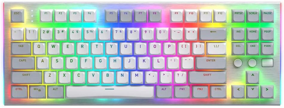 Herní klávesnice HATOR Gravity TKL White, US