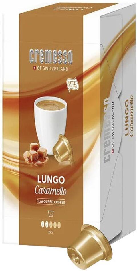 Kapsle CREMESSO Lungo Caramello 16 ks