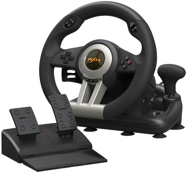PXN V3PRO Bundle, včetně řadící páky pro PC, Switch, PS3/4, Xbox One/X/S series, černá (PXN-V3PROB)