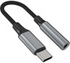 Redukce z hliníku FIXED Link USB-C na 3,5mm jack, space gray