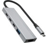 5-portový hliníkový USB-C FIXED HUB Core, pro notebooky a tablety , 100W, PD 3.0, space gray