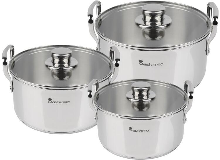 MASTERPRO Sada nádobí SMART 6 ks nerez BGMP-2145