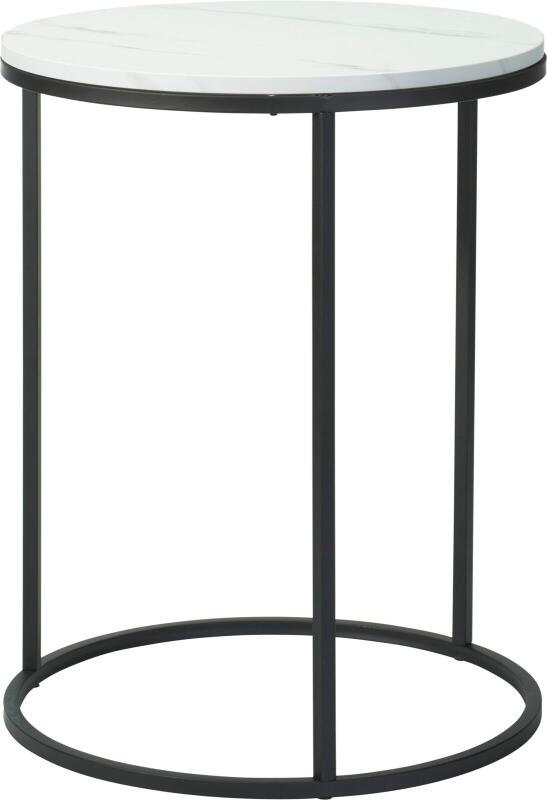 H & S COLLECTION Odkládací stolek sada 2 ks bílá/mramor 40+50 cm KO-KR8200420