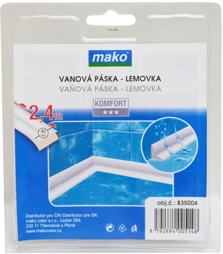 MAKO páska vanová lemovka 40mm/2,4m BÍ