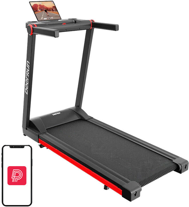 Skládací elektrický běžecký pás DeerRun A1 Pro (černý a červený)