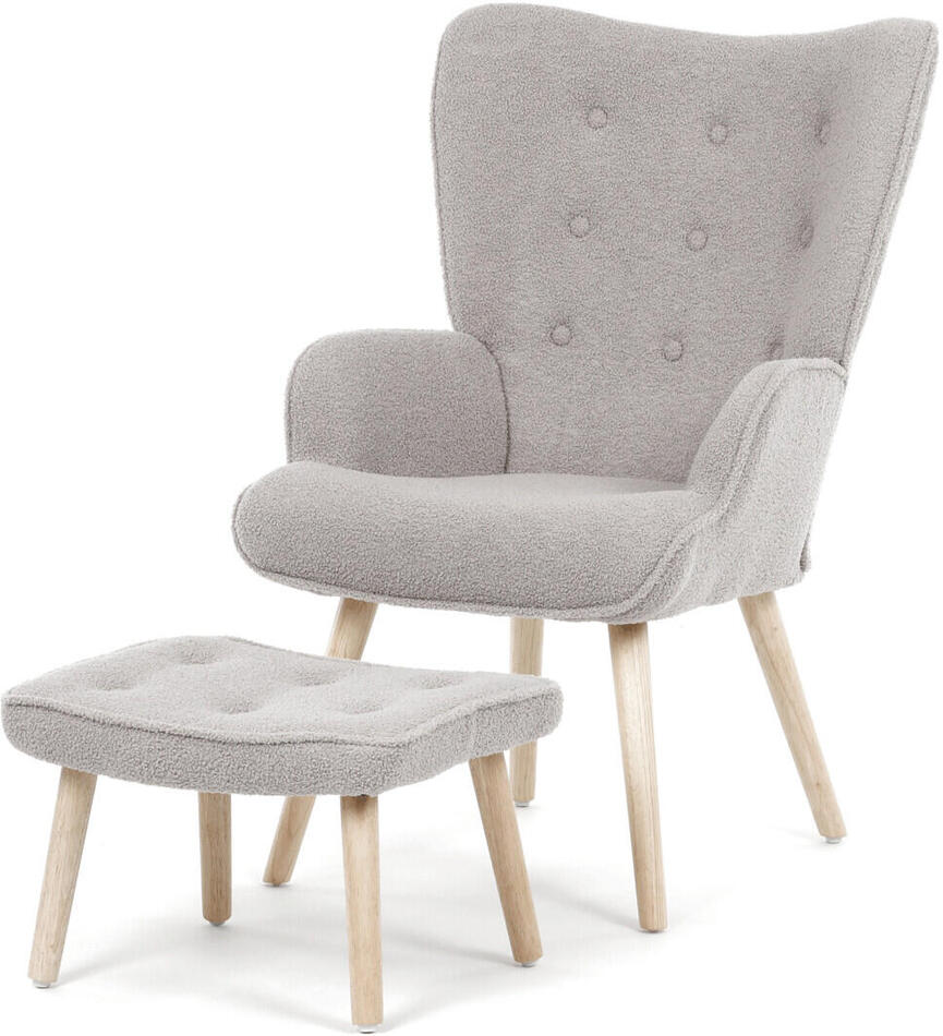 Relaxační křeslo, šedá, látka bouclé, AK-319 GREY2 Autronic