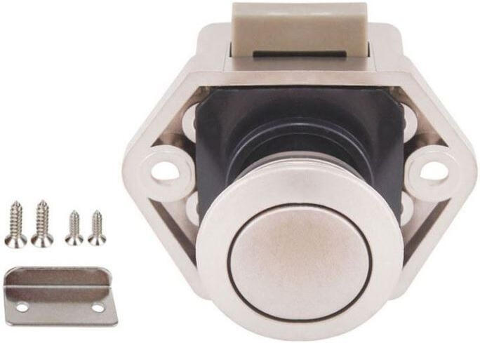 Nábytkový zámek do karavanů stříbrná - push lock HADEX