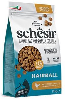 Schesir Cat Monoprotein Hairball kuřecí 1,5kg