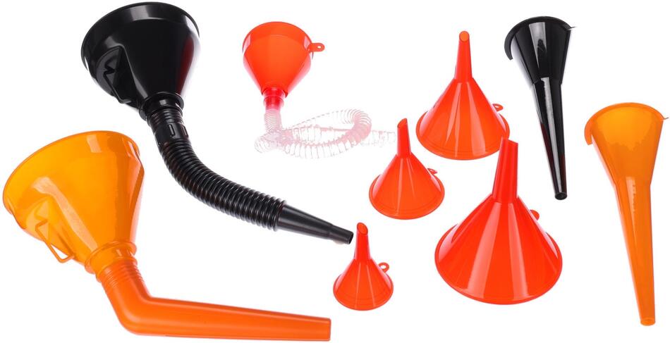 Sada trychtýřů na dolévání kapalin MECHANIC FUNNEL SET 3, 9 ks SIXTOL