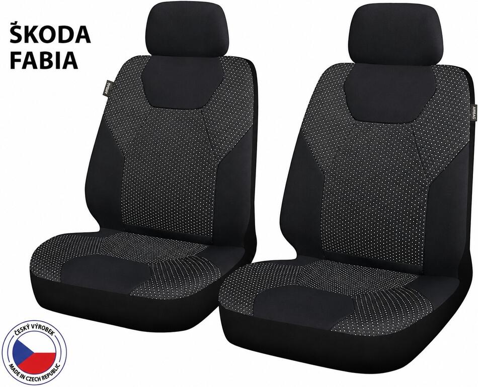 Cappa autopotahy Perfetto ZL Škoda Fabia černá/šedá 2M