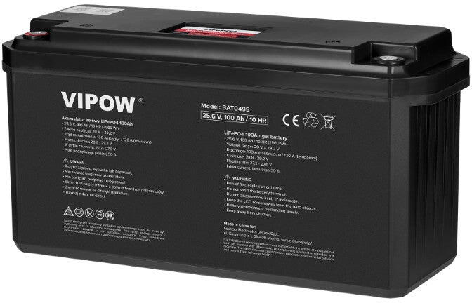 Baterie LiFePO4 25,6V 100Ah VIPOW BAT0495 s BMS