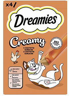 Dreamies kočka pochoutka Creamy s kuřecím 4x10g