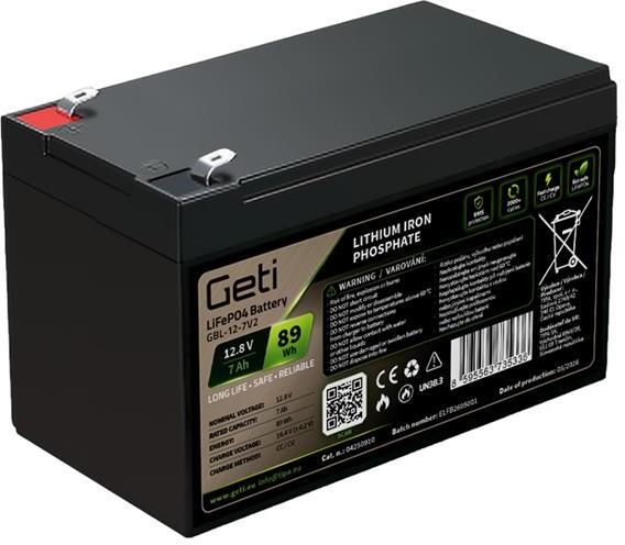 Baterie LiFePO4 12,8V 7Ah GETI GBL-12-7V2