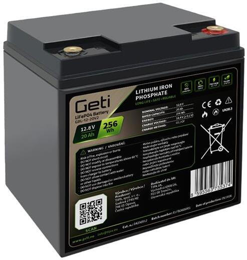 Baterie LiFePO4 12,8V 20Ah GETI GBL-12-20V2