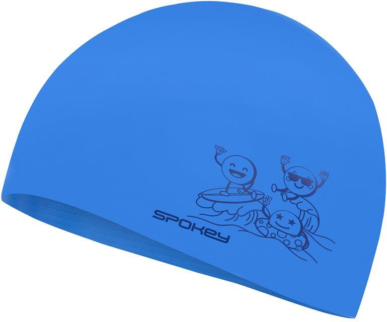 Spokey FUNNY Dětská silikonová plavecká čepice, modrá