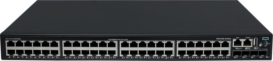 HPE NW CW 2150 48G PoE+ 4P 390W Switch (S6X53A#ABB)