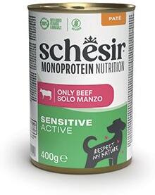 Schesir Dog konz. Monoprotein Active hovězí paté 400g
