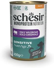 Schesir Dog konz. Monoprotein Senior divočák paté 400g