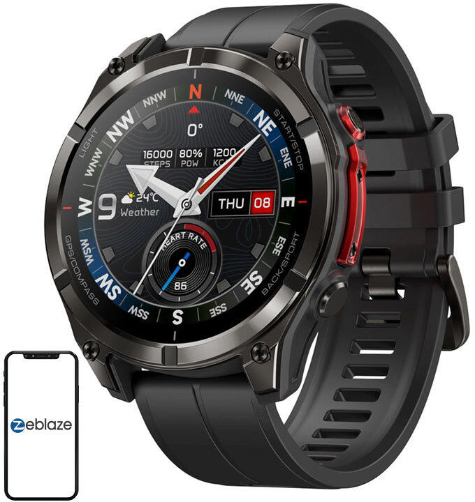 Chytré hodinky ZEBLAZE Stratos 4 Pro černé