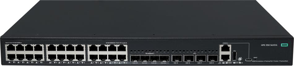 HPE NW CW 2150 24G PoE+ 4F 4P 405W Switch (S6X51A#ABB)