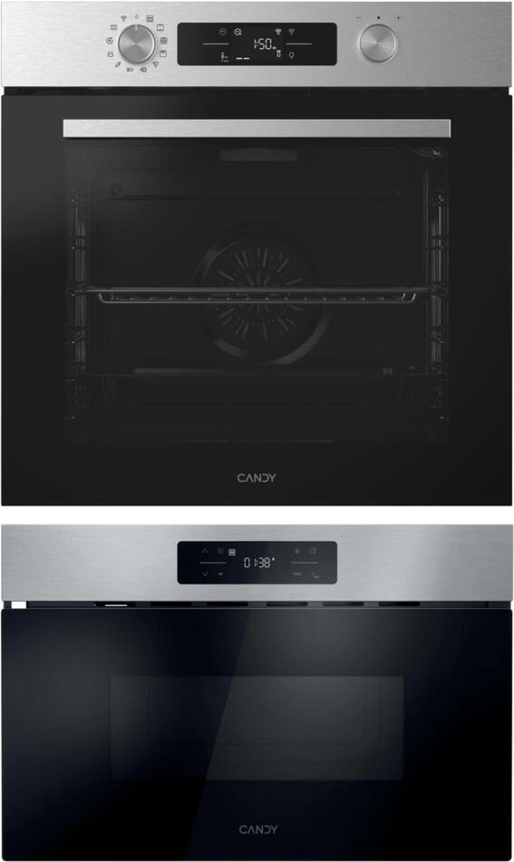 SET Trouba Candy CA6 N3B1HTX Bake 800 + Mikrovlnná trouba Candy CA38SMXF8XS Wave 600
