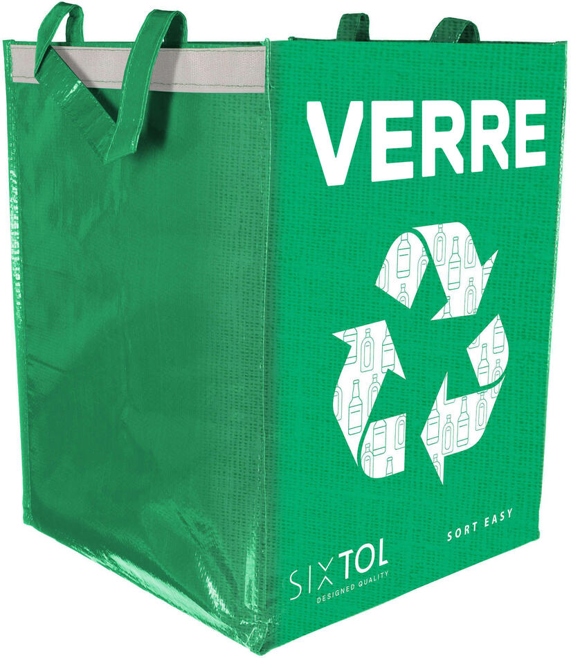 Taška na tříděný odpad SORT EASY VERRE FR, 30x30x40cm, 36l SIXTOL