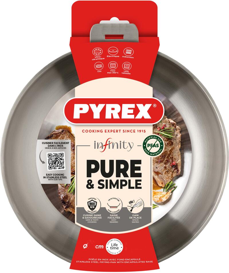 PÁNEV INFINITY 20CM Pyrex NEREZ ODNÍMAT.RUKOJET