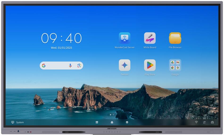 HIKVISION IFP 75" 4K, 8GB/128GB storage, 400 nit, 50 points, Android 14, USB, HDMI, Wifi ,BT, LAN EDLA, speaker (DS-D5A75RB/A3)