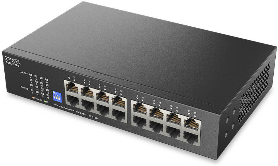 ZYXEL 16xGb unmanaged switch GS1100-16S (GS1100-16S-EU0101F)