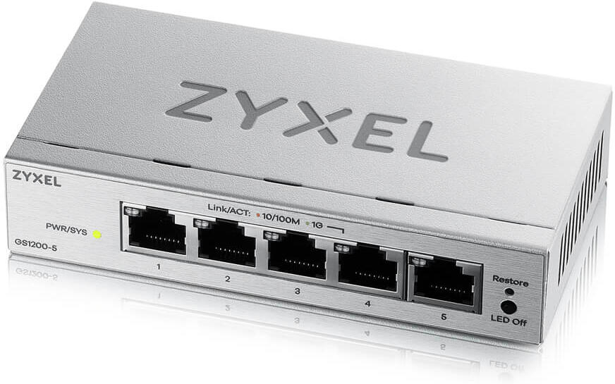 ZYXEL GS1200-5V3, 5 Port Gigabit webmanaged Switch (GS1200-5V3-EU0101F)