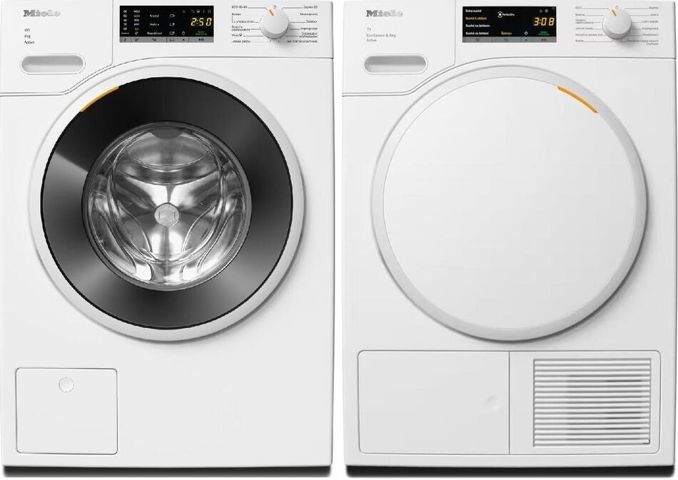 SET Pračka Miele WWA120 WCS 8kg Active + Sušička prádla Miele TWA520WP