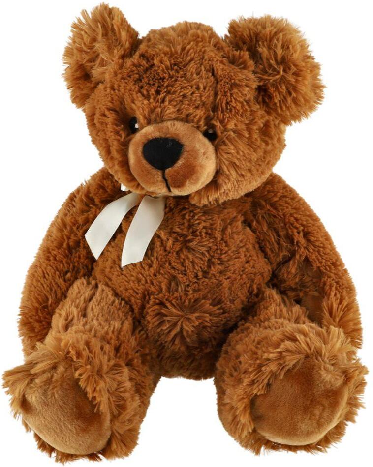Teddies Medvěd sedící plyšový 40cm hnědý 0m+