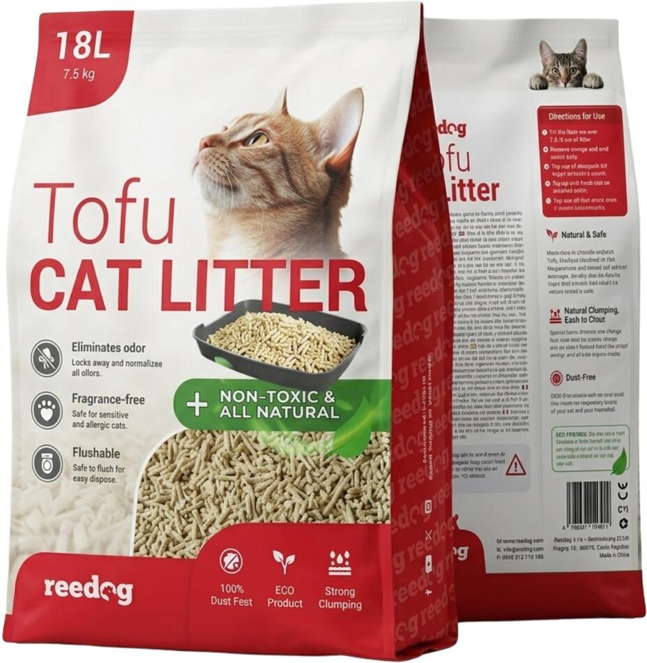 Reedog stelivo pro kočky Tofu 18 l / 7,5 kg