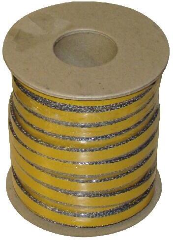 šňůra izolační 12x4mm (500°C) lepicí (25m)