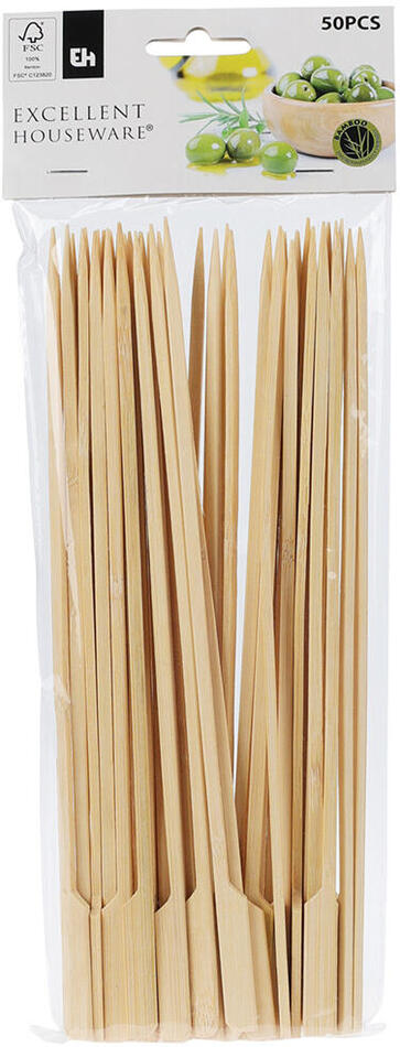 špejle bambus 25cm grilovací s úchytem (50ks)