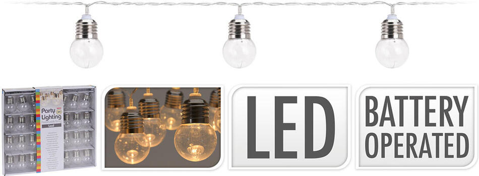 osvětlení ŽÁROVKA 4cm, 4,5m, 30LED, PH/kov