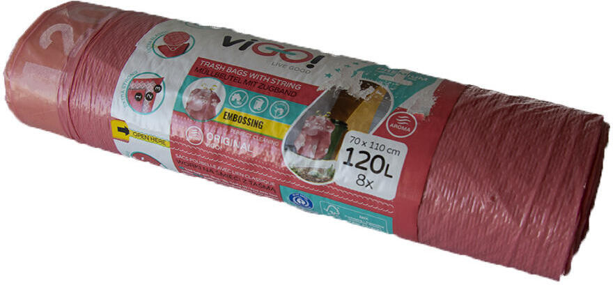 pytle na odpadky zatah.120l (8ks) 70x110cm 4 SEASONS aroma MALINY