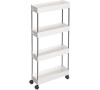 Pojízdný úložný vozík, plast, šedá, APV-E1008 WT Autronic
