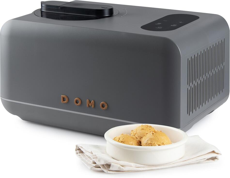 Zmrzlinovač s kompresorem - šedý - WOOD YOU - DOMO DO9306I