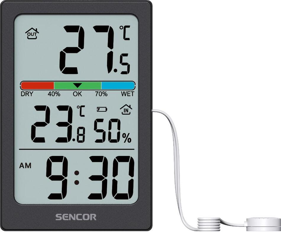 SWS 1600 TEPLOMĚR S HODINAMI Sencor