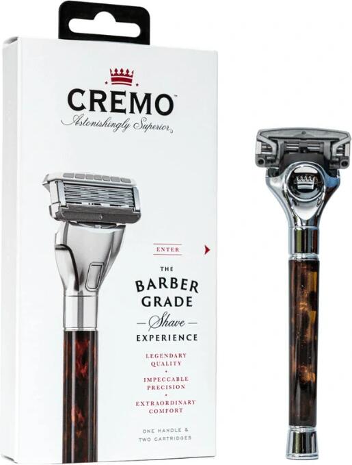 CREMO Holící strojek Razor Barber Grade + náhradní hlavice 2ks