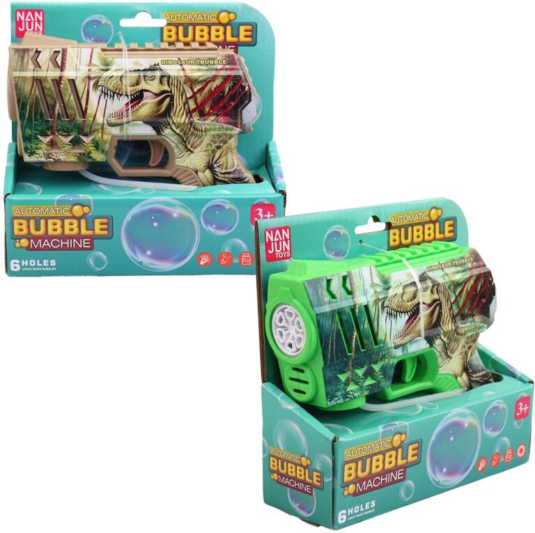 Pistole bublifuk dinosaurus, na baterie, 16 cm