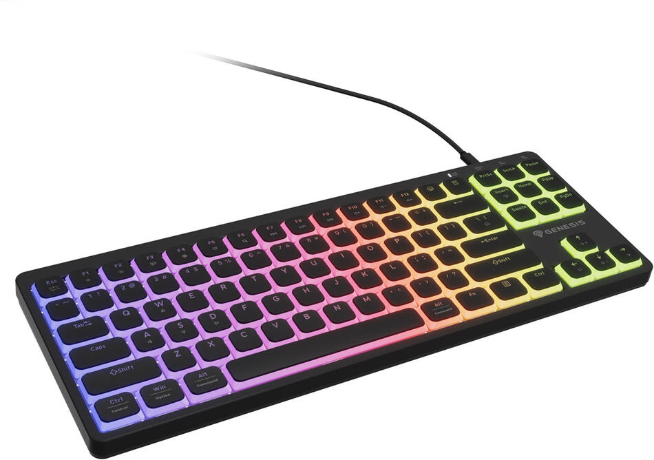 Mechanická herní klávesnice GENESIS THOR 430 TKL/Drátové USB-A/US/Černá (NKG-2345)