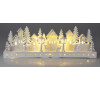 dekorace DOMKY 45cm LED dřev.BÍ
