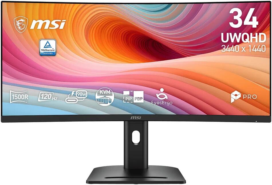 MSI Pro/MP341CQPHG E12 / 34" / VA / UWQHD / 120Hz / 4ms / Černá / 3R (PRO MP341CQPHG E12)