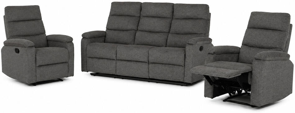 Sedací souprava, polohovací, šedá, látka, ASD-C5980 GREY2 Autronic
