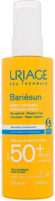 Opalovací přípravek na tělo Uriage Bariésun Invisible Spray, 200 ml (SPF50+)